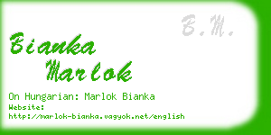 bianka marlok business card